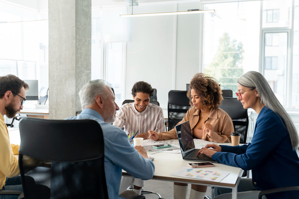 equipo que trabaja empresa